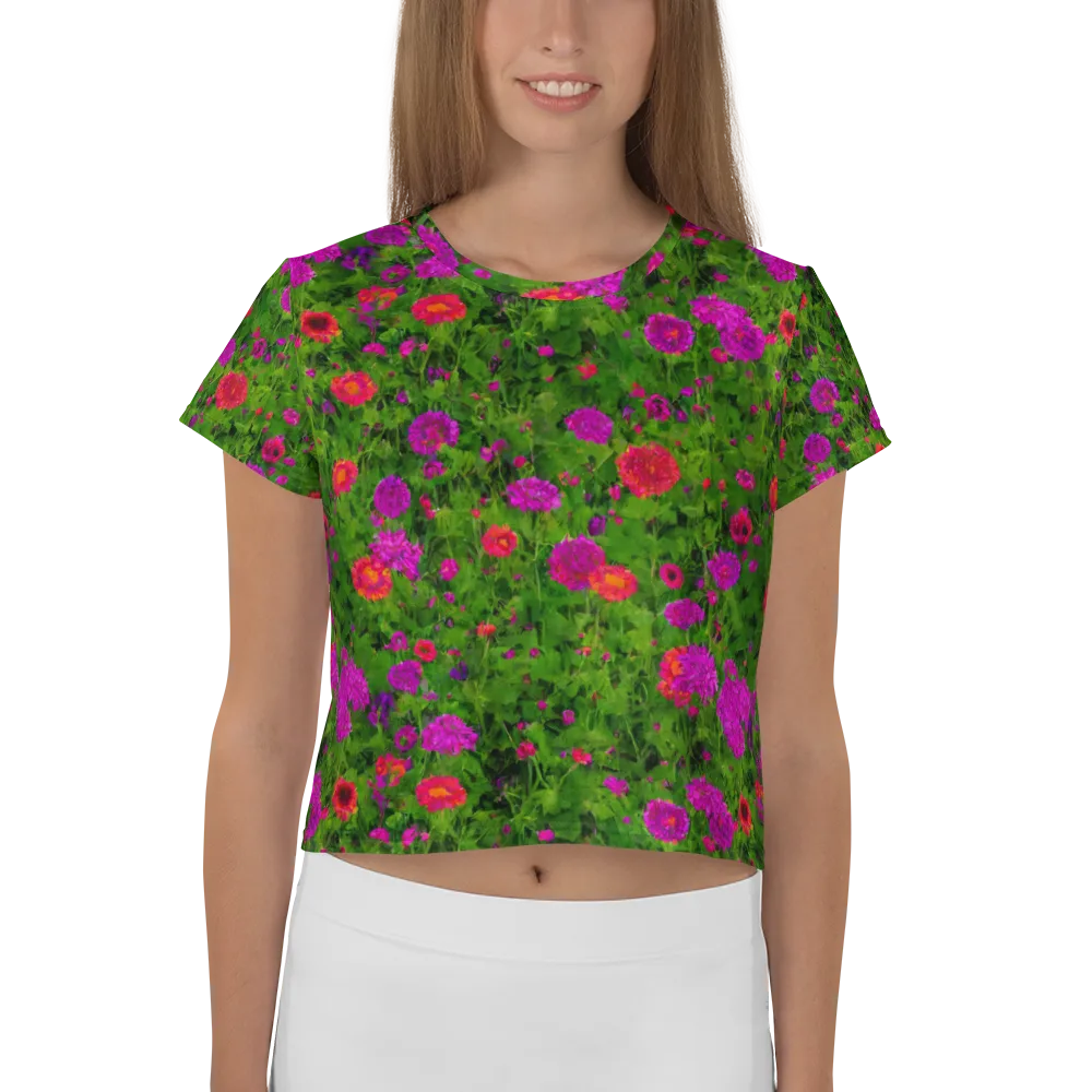 Electric Garden on Crop Tee — Front