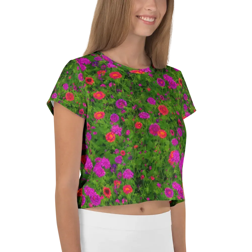 Electric Garden on Crop Tee — Right