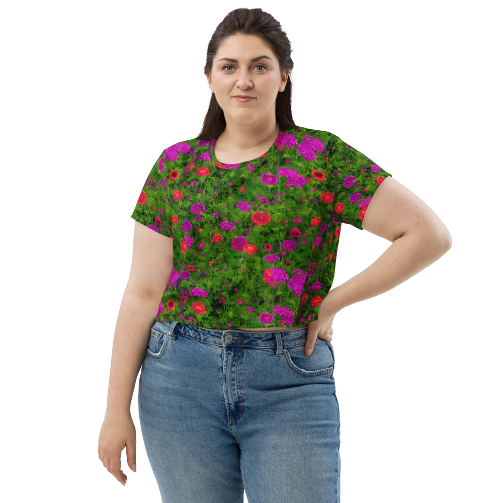 Electric Garden on Crop Tee — Front