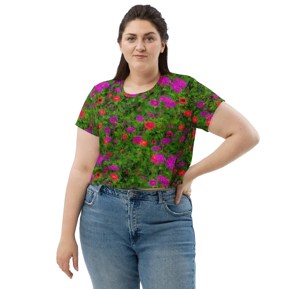 Electric Garden on Crop Tee — Front
