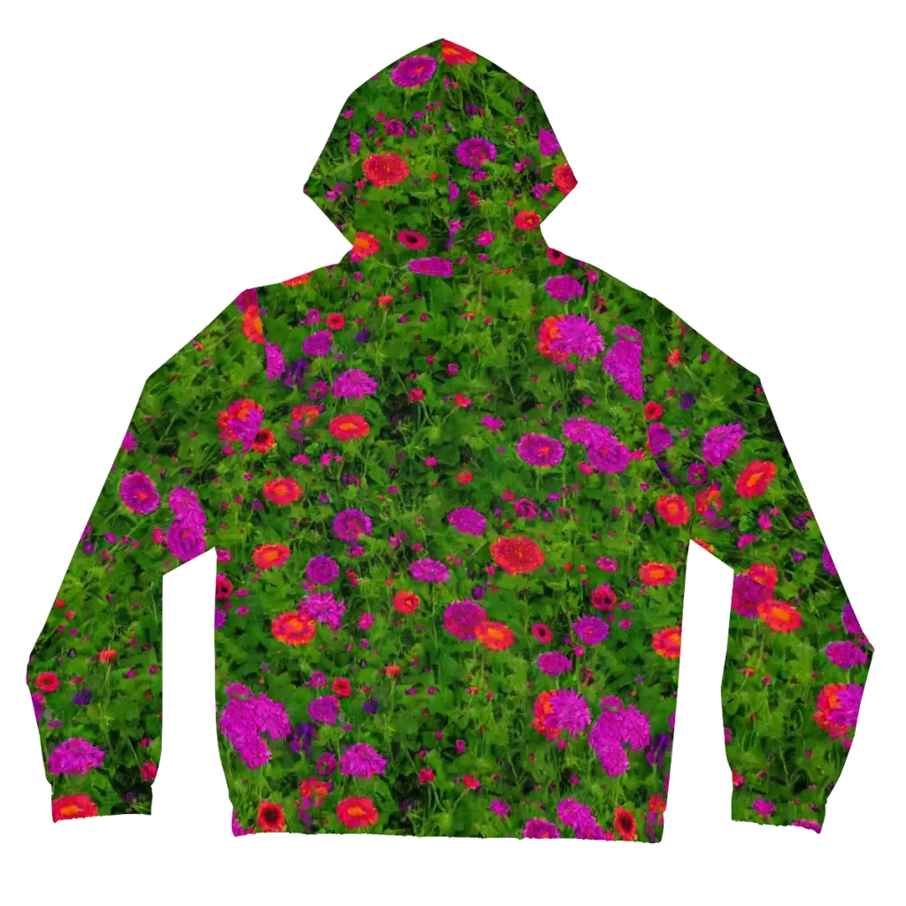 Electric Garden on Women's Full-Zip Hoodie — Back
