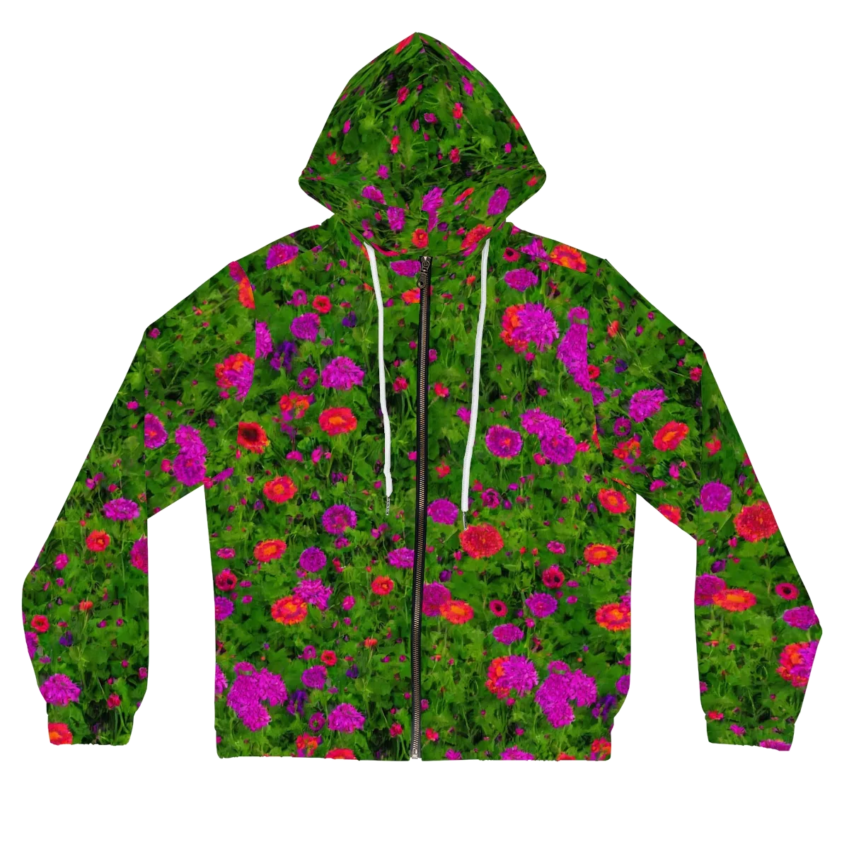Electric Garden on Women's Full-Zip Hoodie — Front