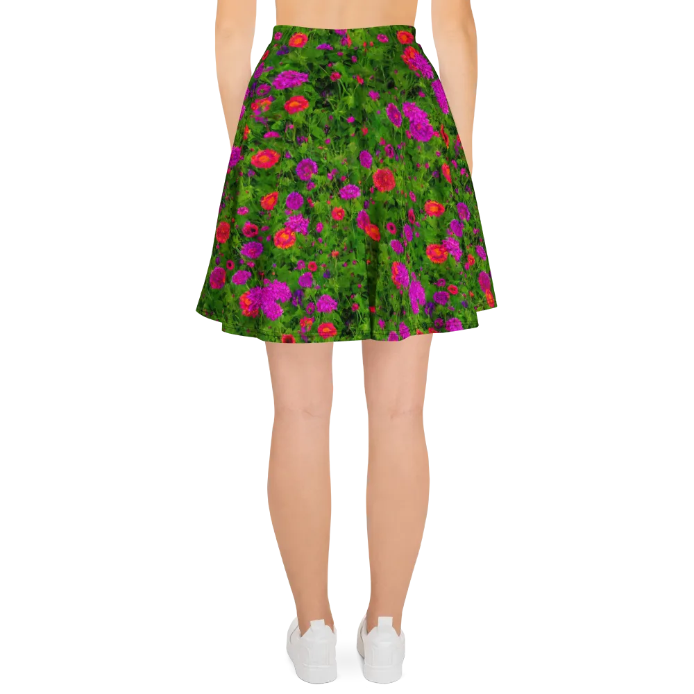Electric Garden on Skater Skirt — Back