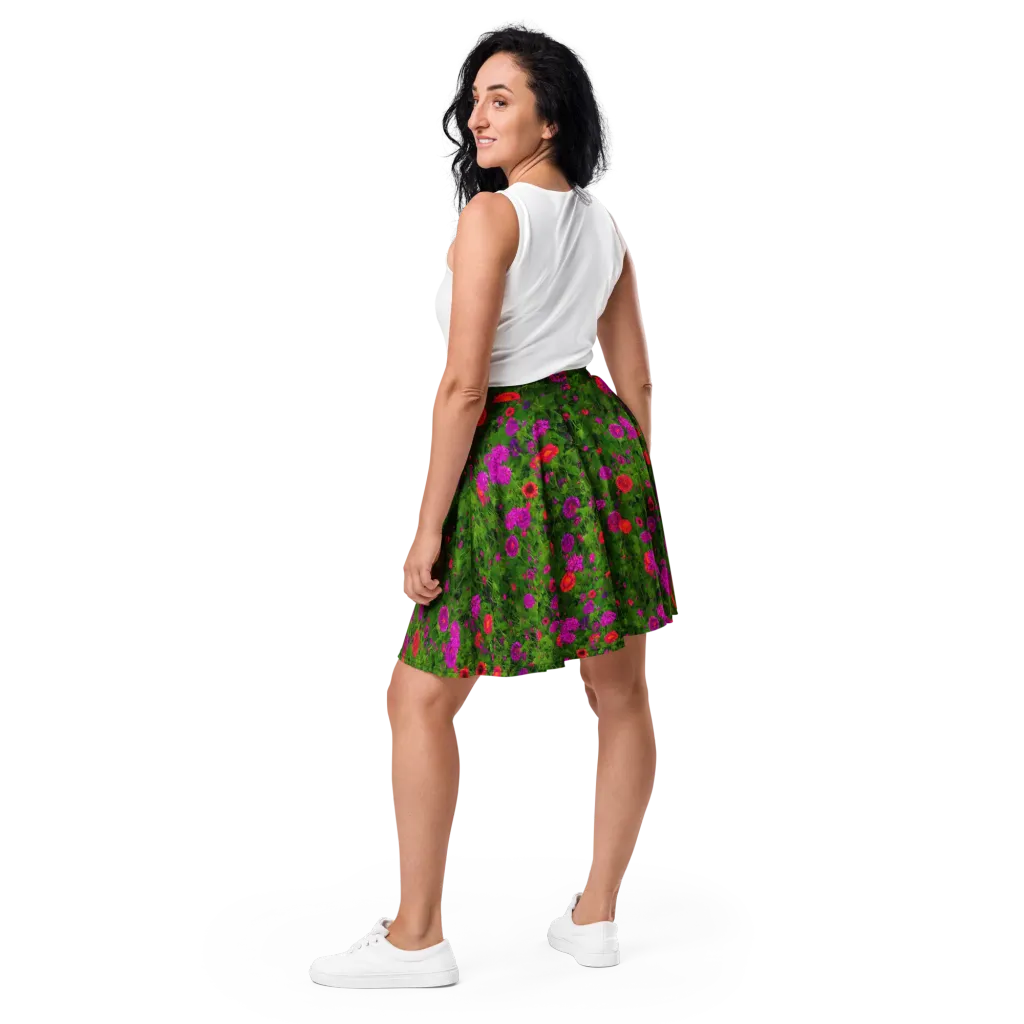 Electric Garden on Skater Skirt — Back