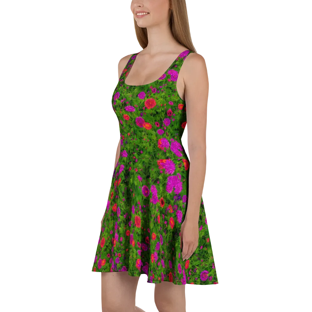 Electric Garden on Skater Dress — Left
