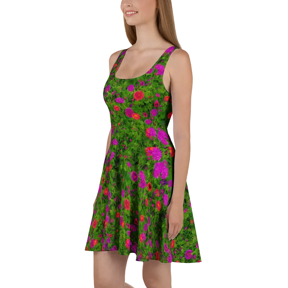 Electric Garden on Skater Dress — Left