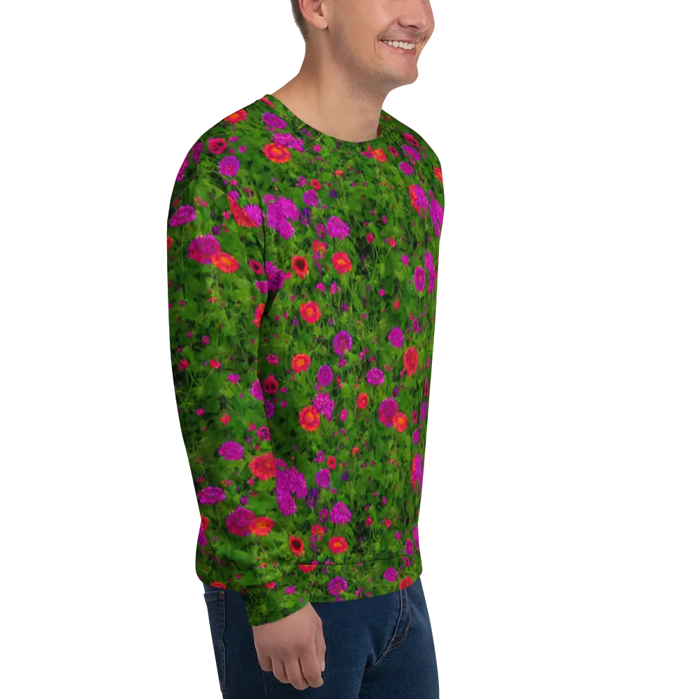 Electric Garden on Sweatshirt — Right Front