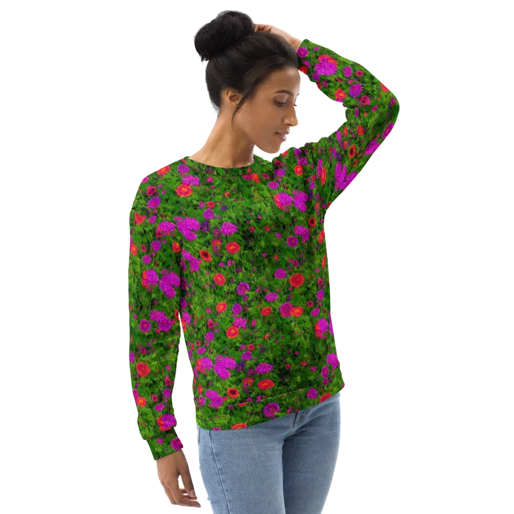 Electric Garden on Sweatshirt — Right Front