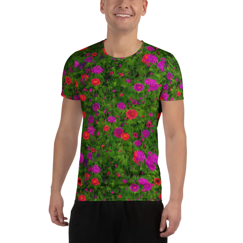 Electric Garden on Men's Athletic T-Shirt — Front