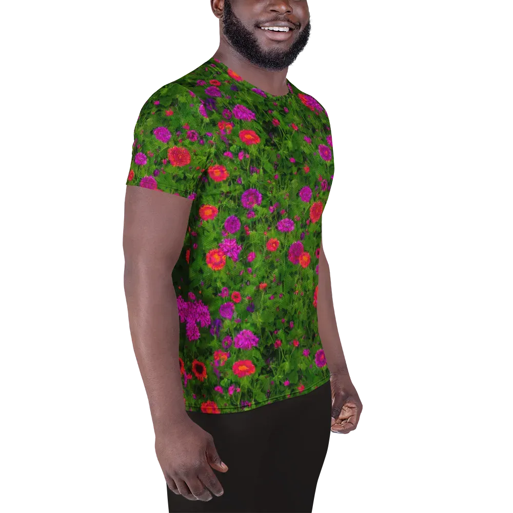 Electric Garden on Men's Athletic T-Shirt — Right