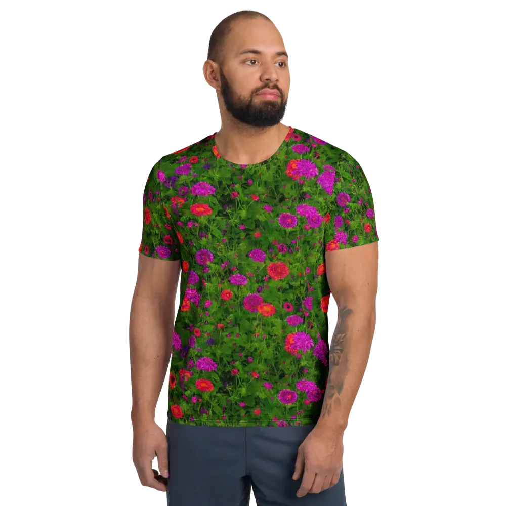 Electric Garden on Men's Athletic T-Shirt — Front