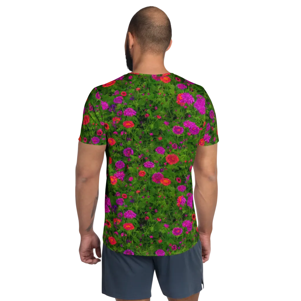 Electric Garden on Men's Athletic T-Shirt — Back
