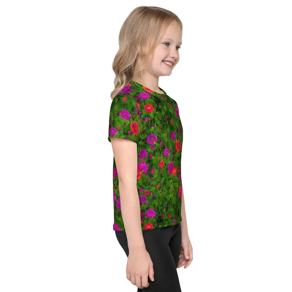 Electric Garden on Kids Crew Neck T-Shirt — Right