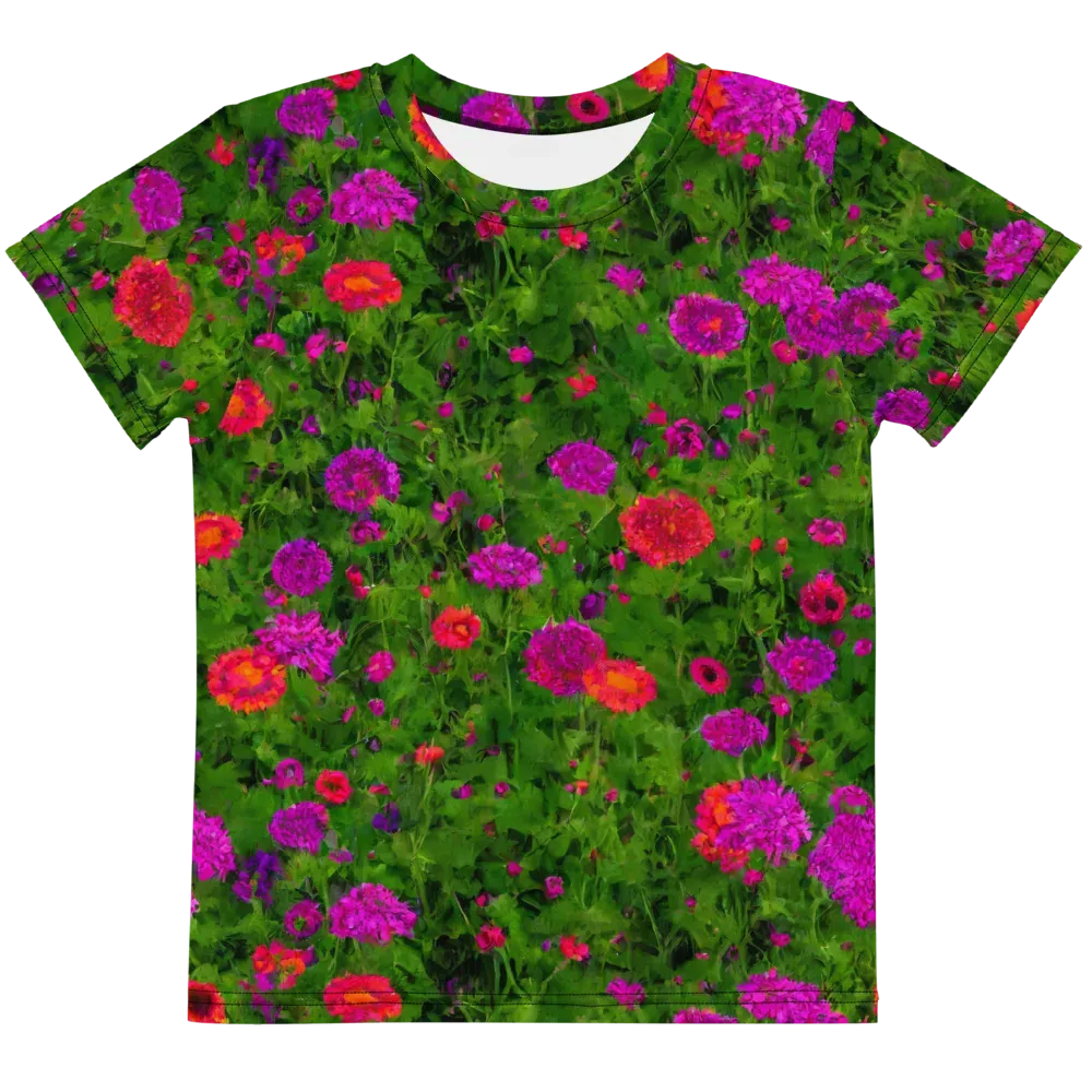Electric Garden on Kids Crew Neck T-Shirt — Front