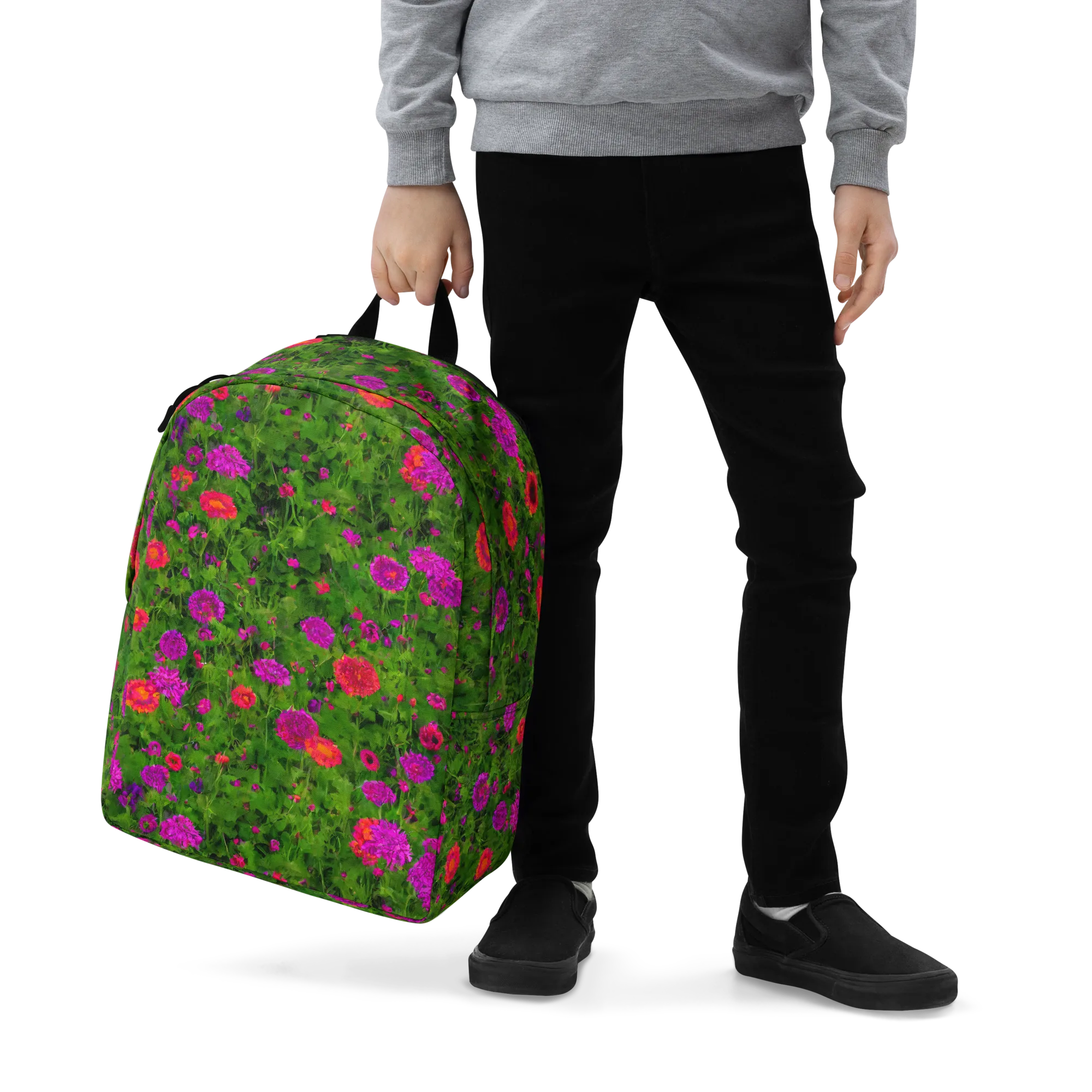 Electric Garden on Minimalist Backpack — Zoomed-in