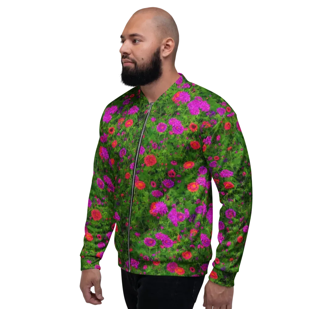 Electric Garden on Bomber Jacket — Left