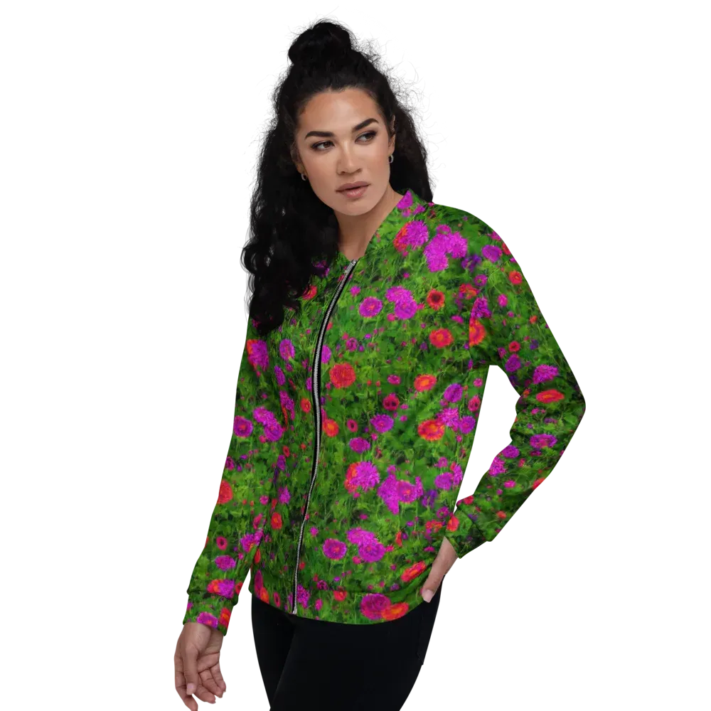 Electric Garden on Bomber Jacket — Left
