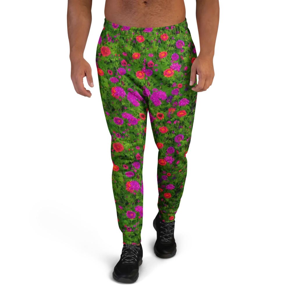Electric Garden on Men's Joggers — Front