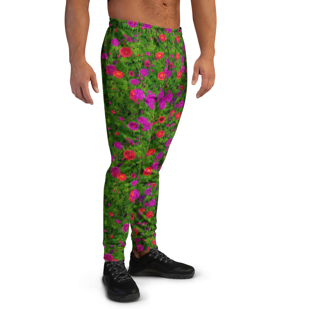 Electric Garden on Men's Joggers — Right