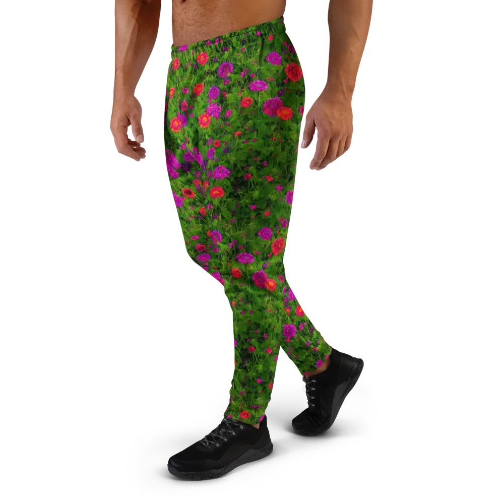 Electric Garden on Men's Joggers — Left