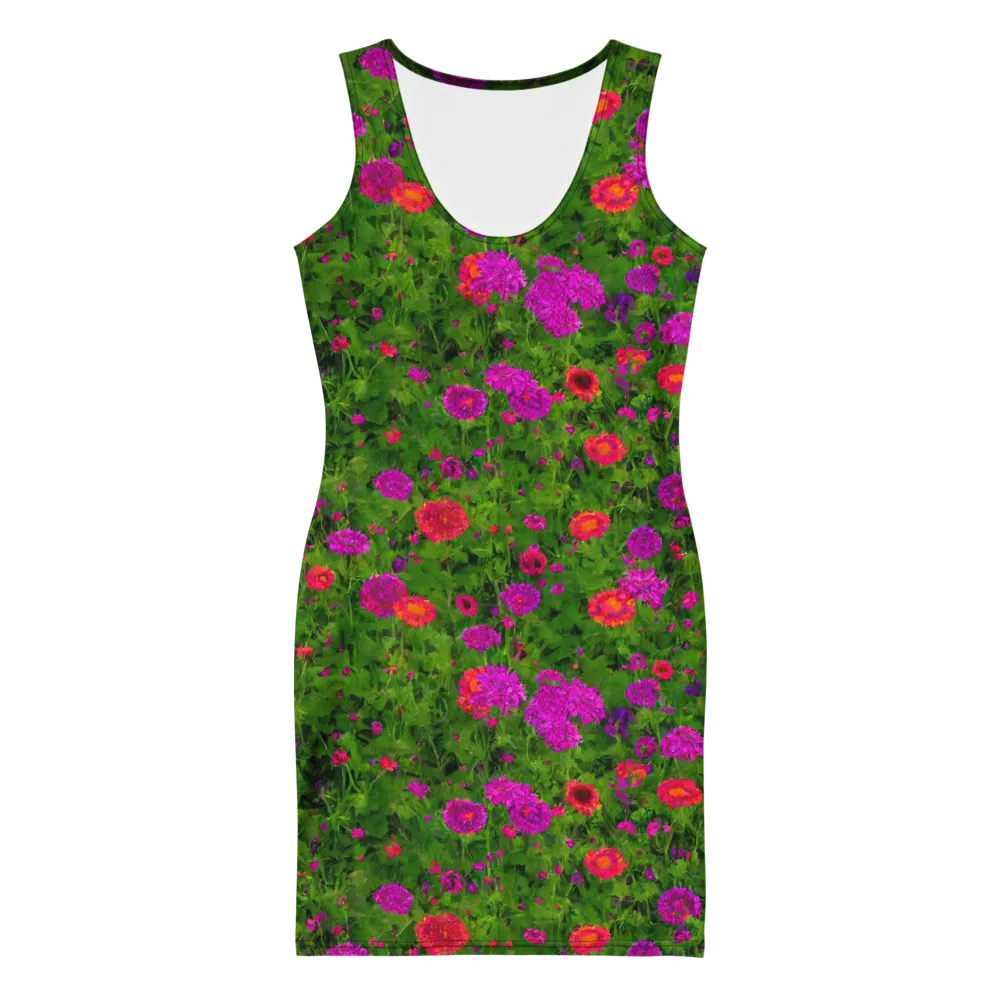 Electric Garden on Bodycon Dress — Front
