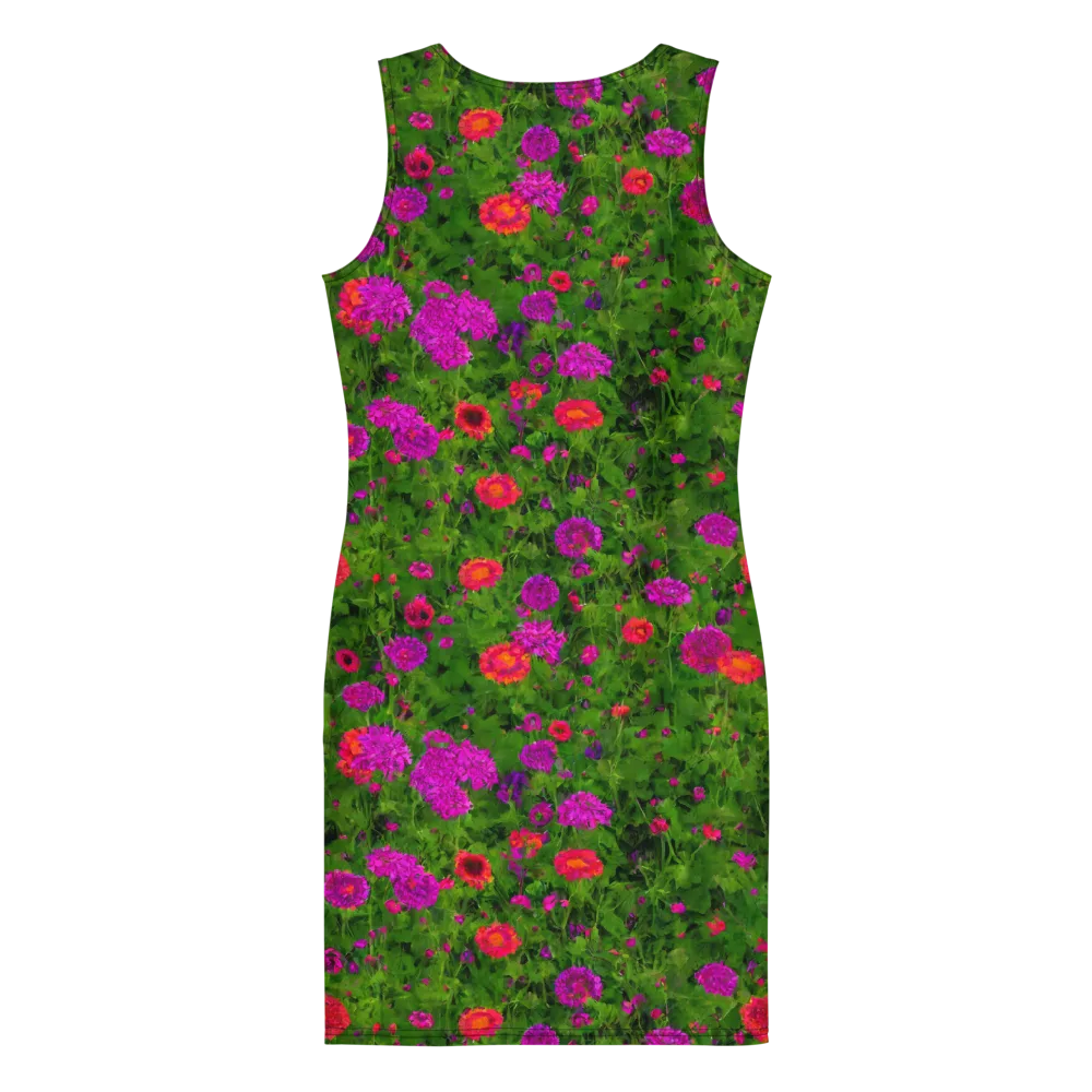 Electric Garden on Bodycon Dress — Back
