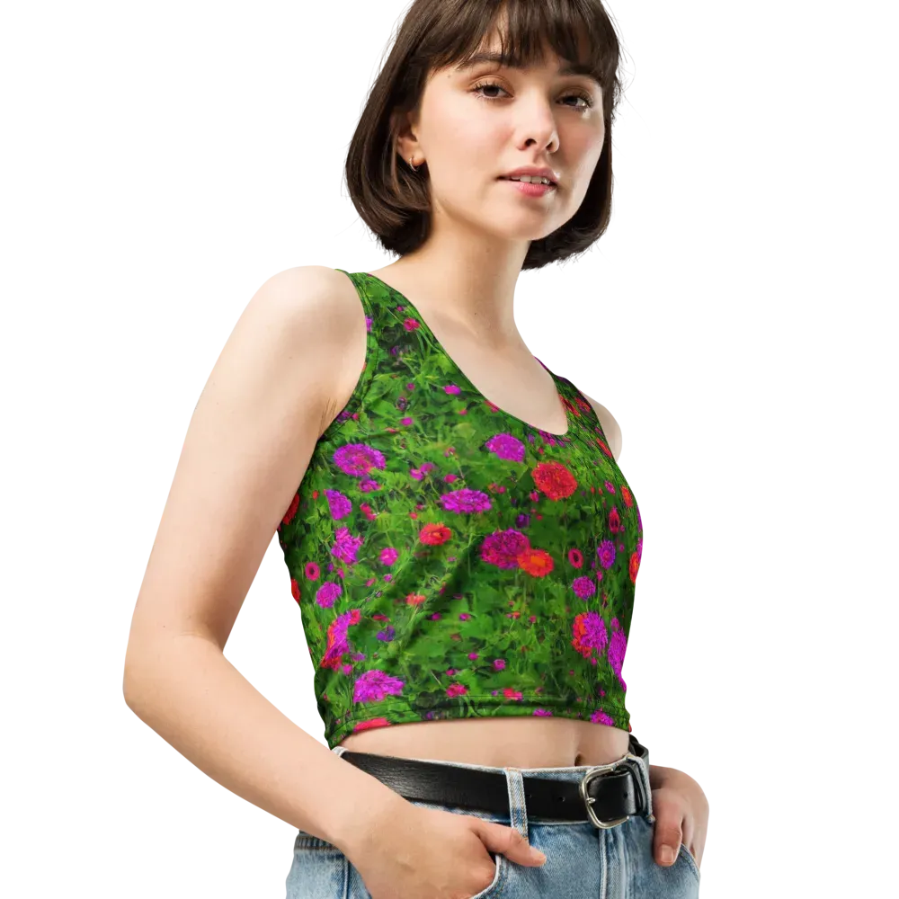 Electric Garden on Crop Top — Right Front