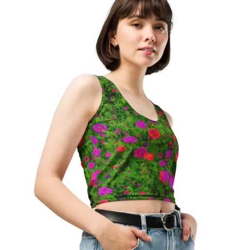 Electric Garden on a Crop Top