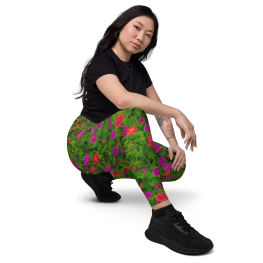 Electric Garden on a Leggings with Pockets