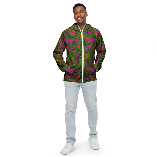 Electric Garden on a Men's Windbreaker