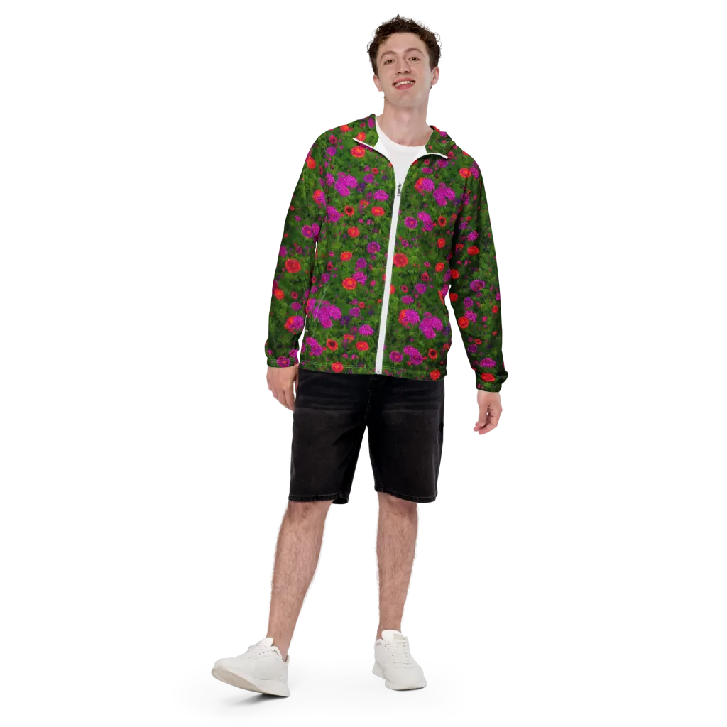Electric Garden on Men's Windbreaker — Front