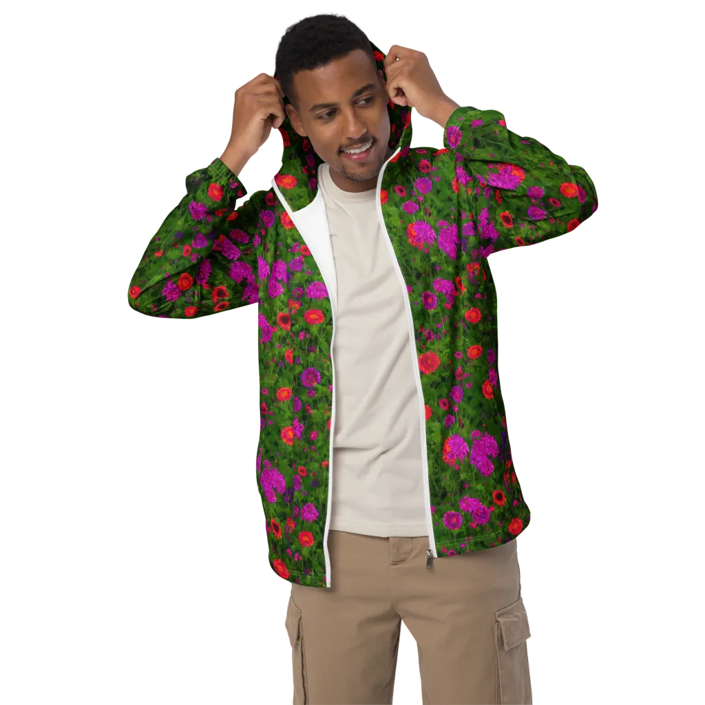 Electric Garden on Men's Windbreaker — Front