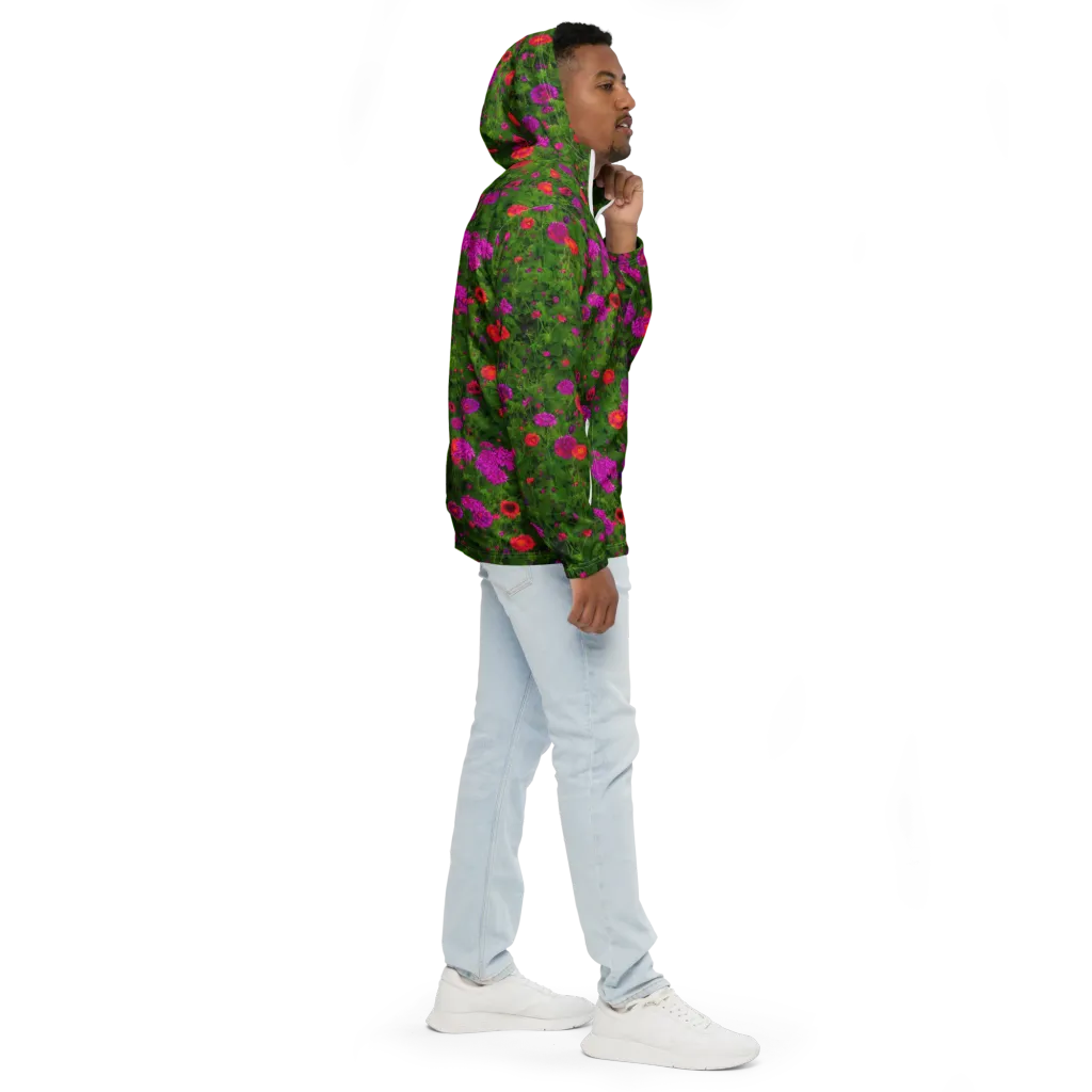 Electric Garden on Men's Windbreaker — Right