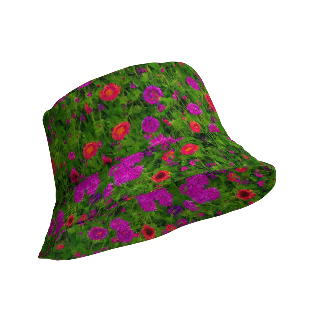 Electric Garden on Reversible Bucket Hat — Product details Outside