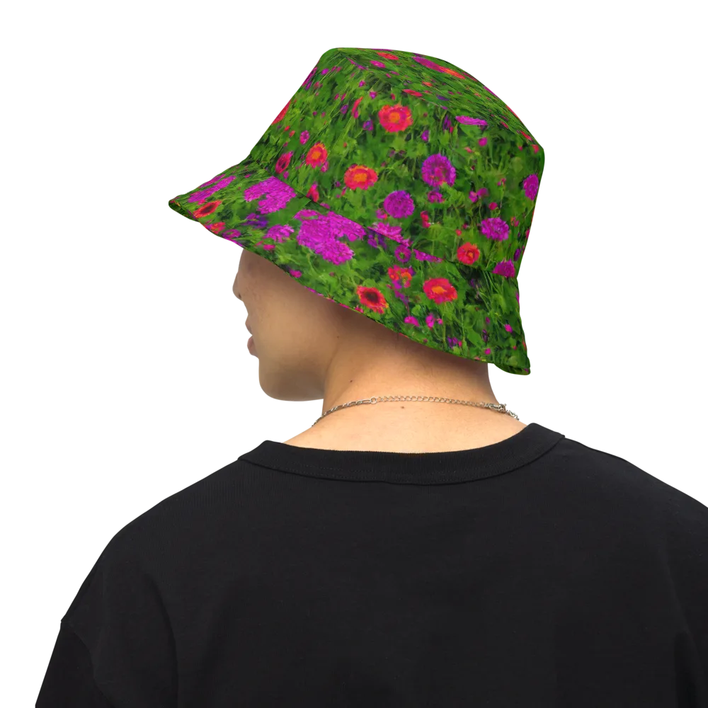 Electric Garden on Reversible Bucket Hat — Back Inside