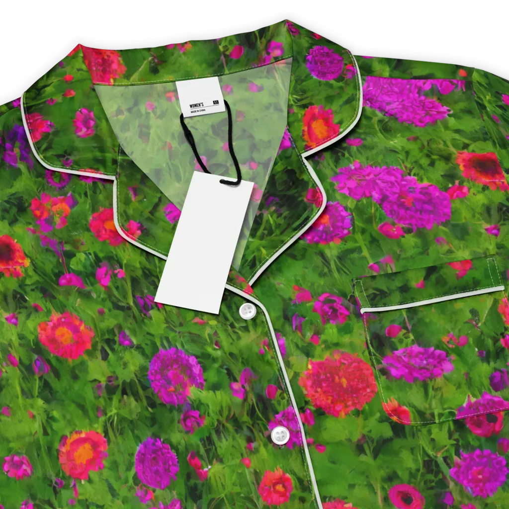 Electric Garden on Women's Short Sleeve Pajama Top — Product details