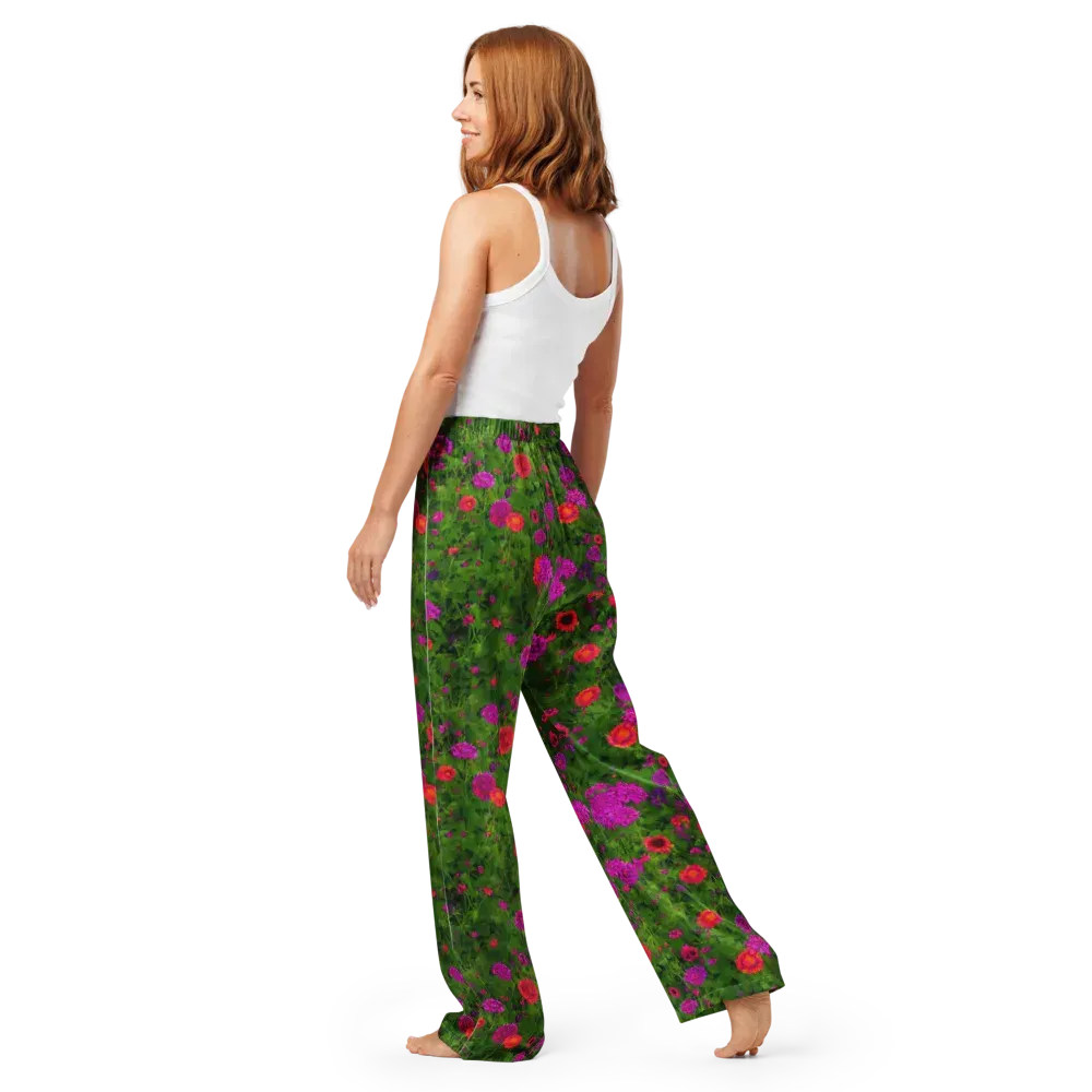 Electric Garden on Women's Pajama Pants — Back