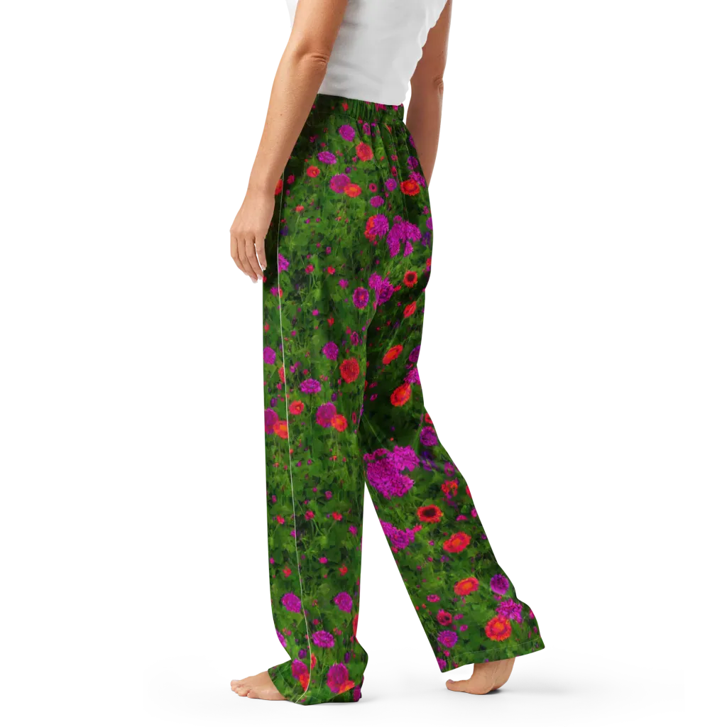Electric Garden on Women's Pajama Pants — Left