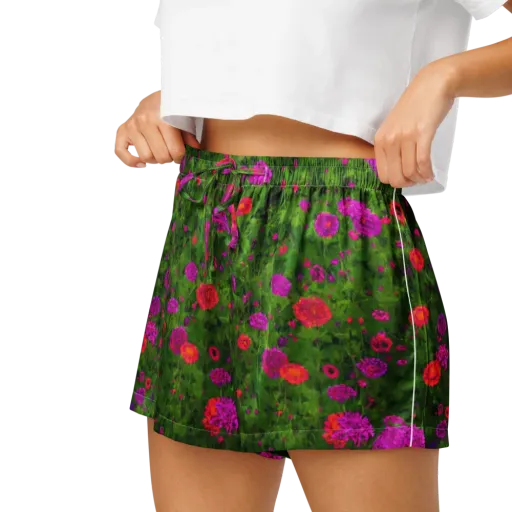 Electric Garden on a Women's Pajama Shorts