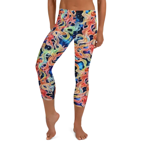 Nebula Swirl on a Capri Leggings