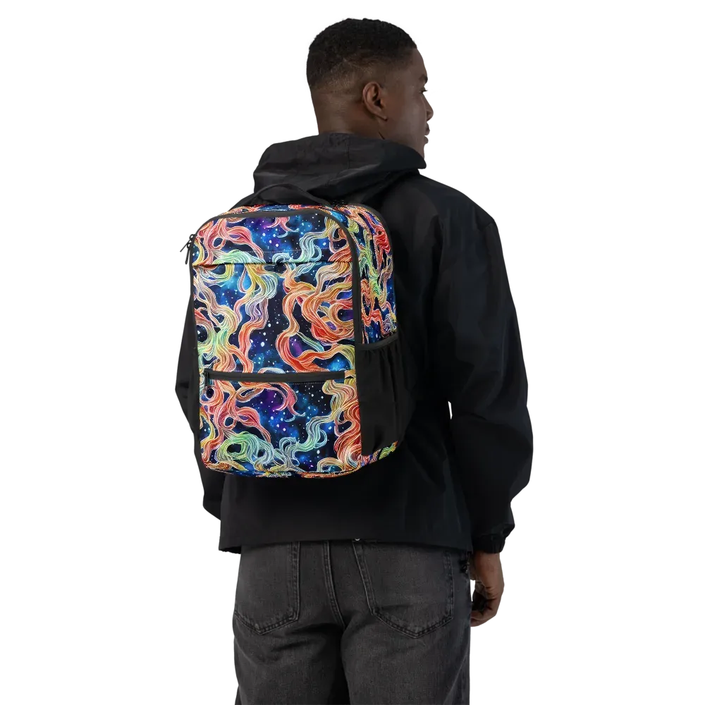 Nebula Swirl on Utility Backpack — Back
