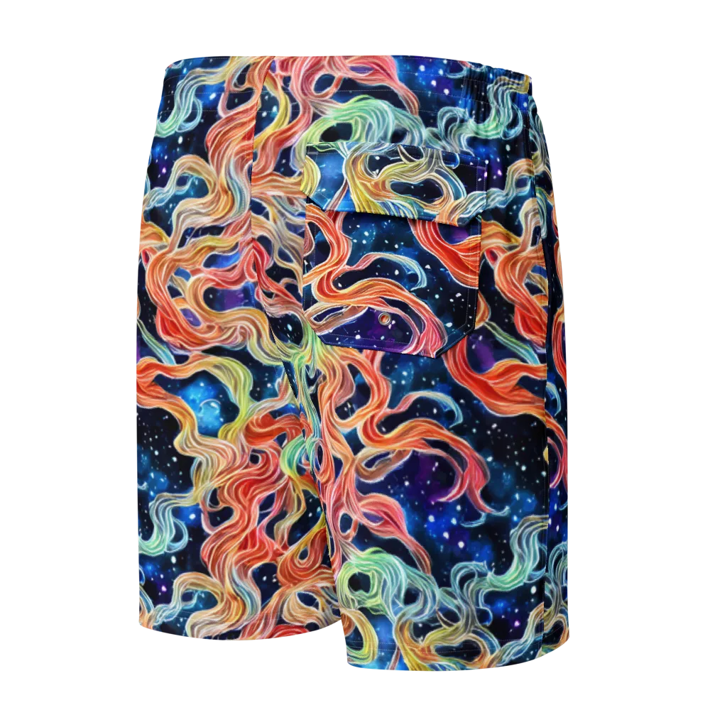 Nebula Swirl on Men's Board Shorts — Back