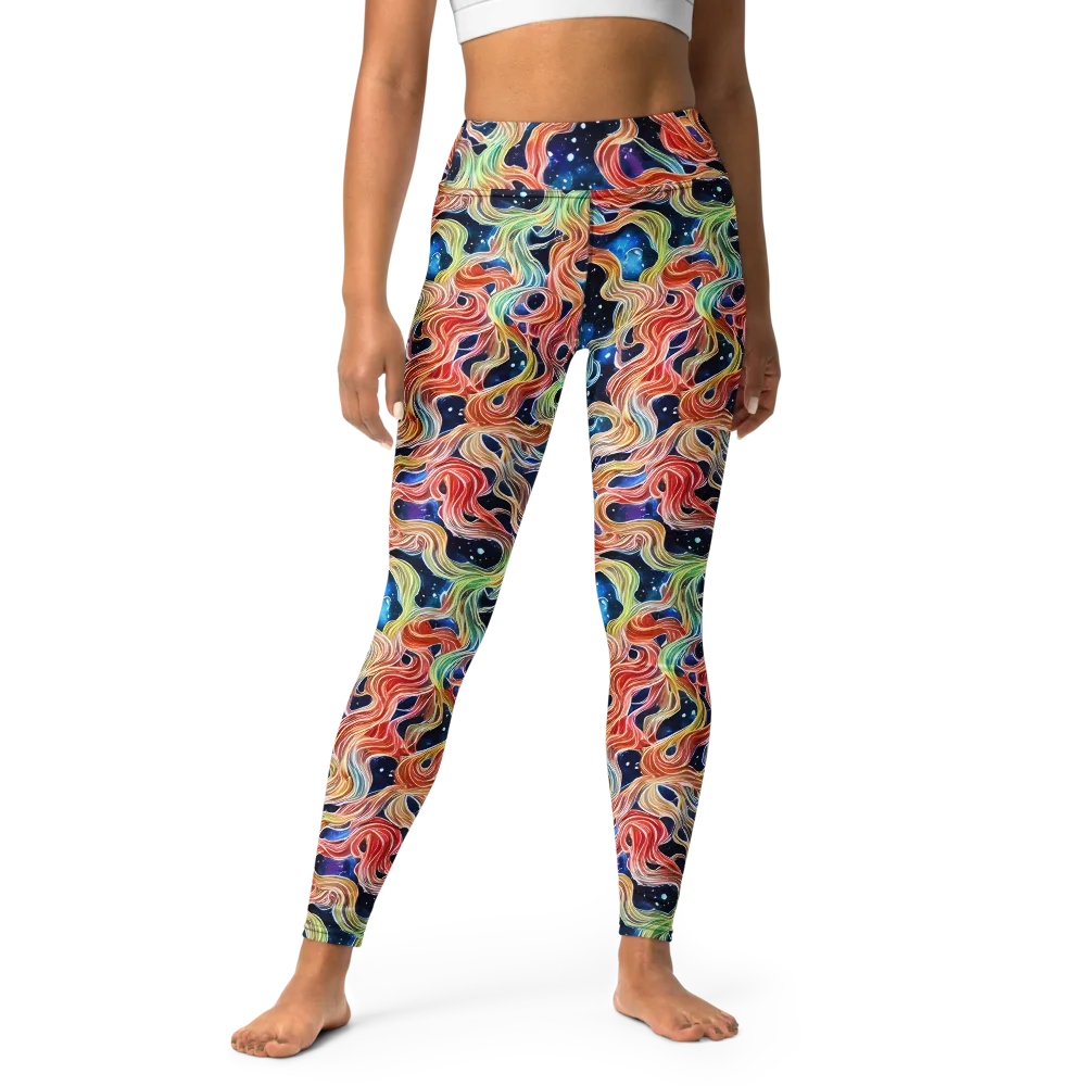 Nebula Swirl on Yoga Leggings — Front