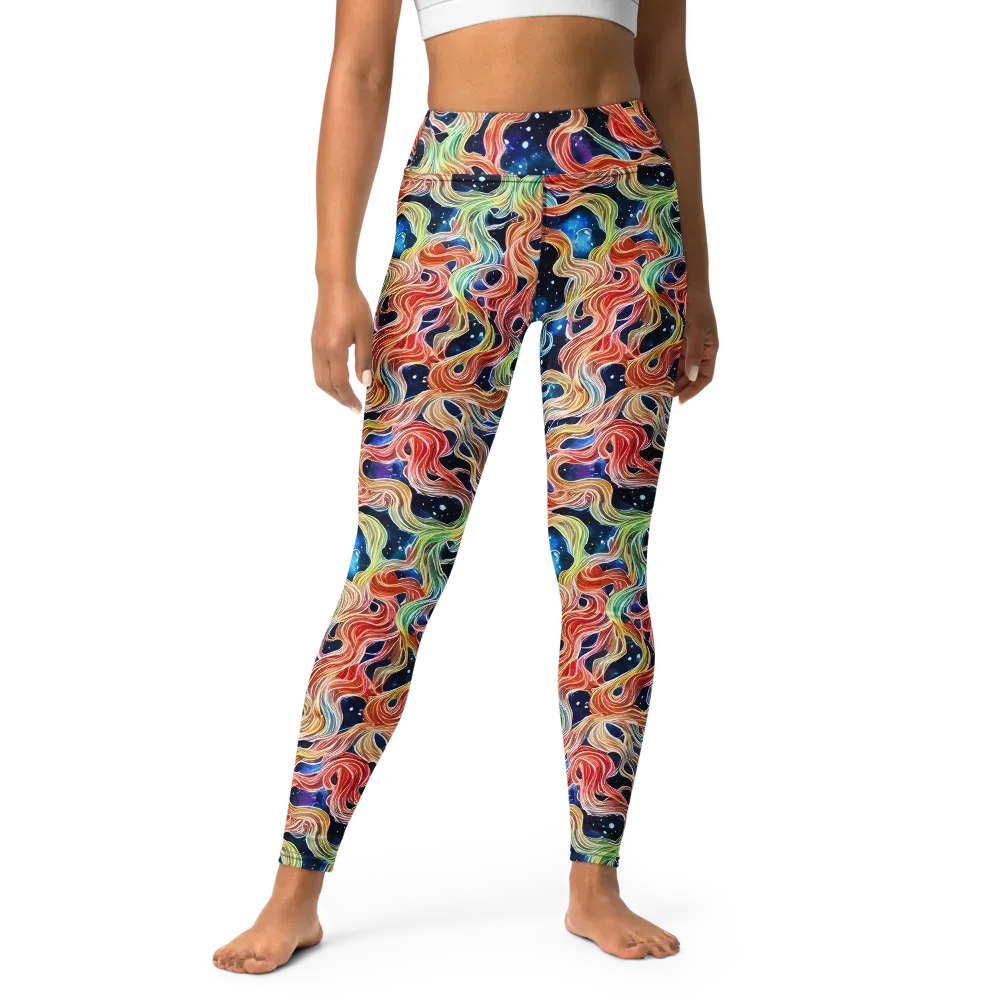 Nebula Swirl on Yoga Leggings — Front