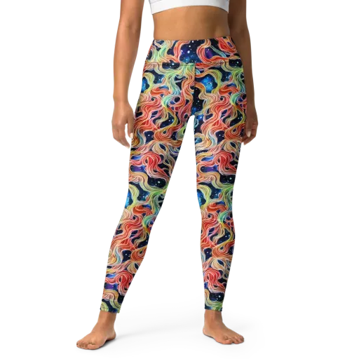Nebula Swirl on a Yoga Leggings