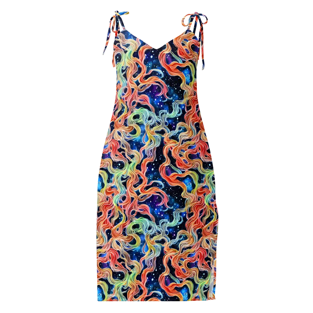 Nebula Swirl on Slip Dress — Front