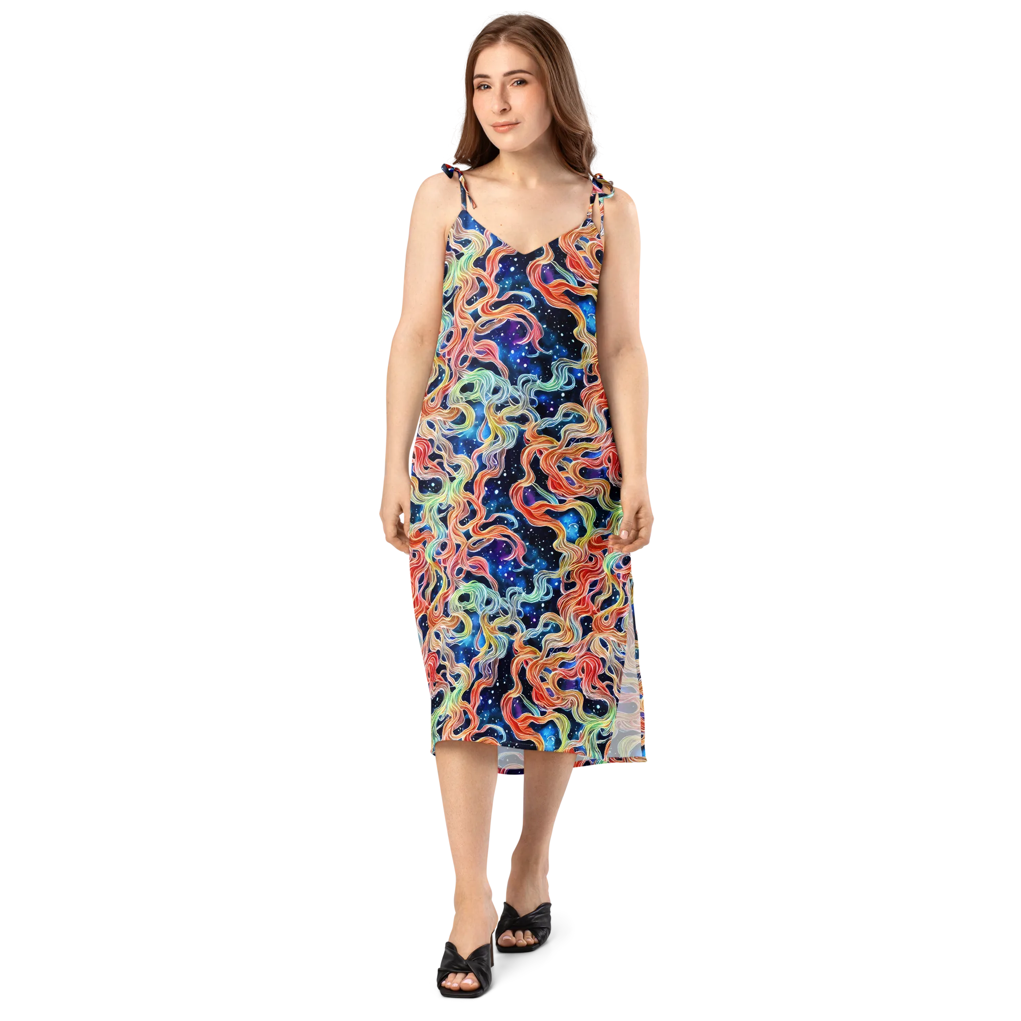 Nebula Swirl on Slip Dress — Front