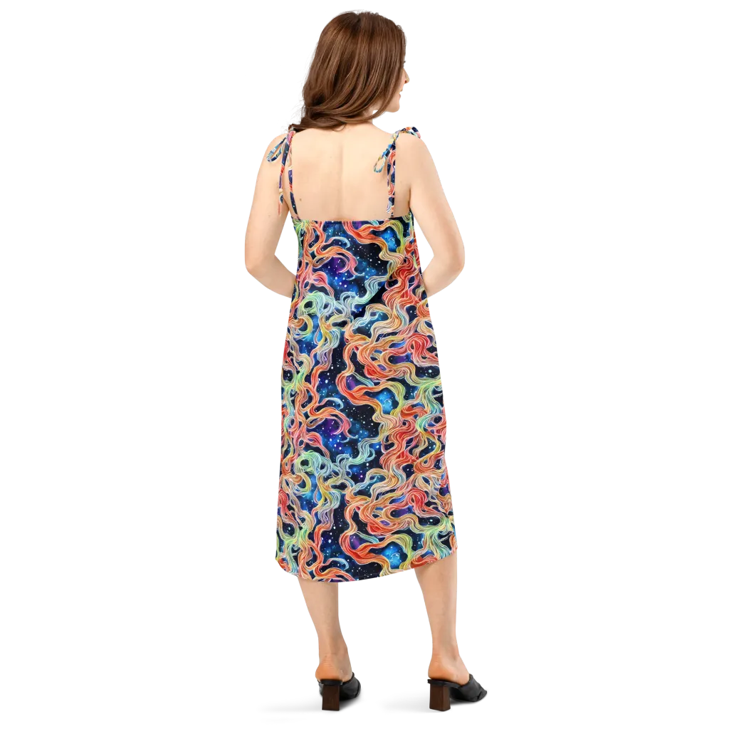 Nebula Swirl on Slip Dress — Back