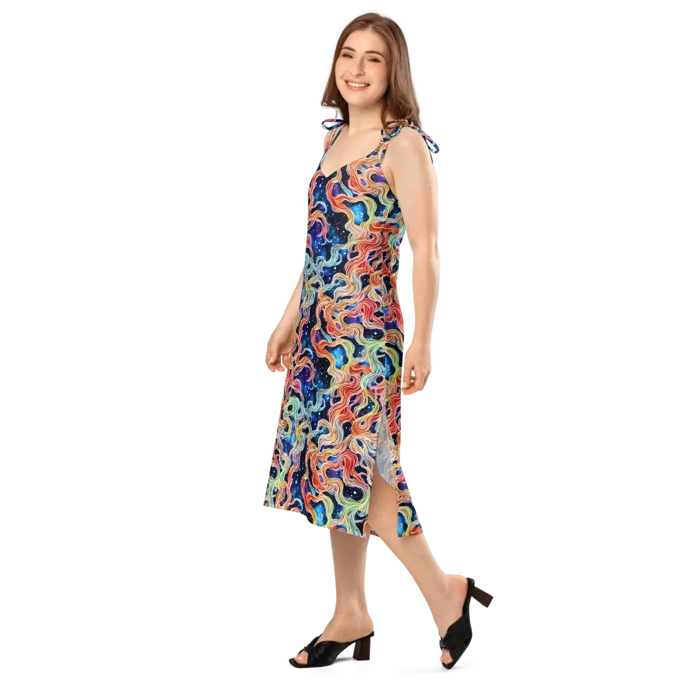 Nebula Swirl on Slip Dress — Left Front