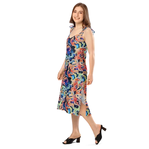 Nebula Swirl on a Slip Dress